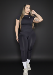 Set Activewear Camisa Manga & Leggin Color Negro