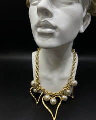 Collar Corazones & Perlas Línea Turca Hand-Made