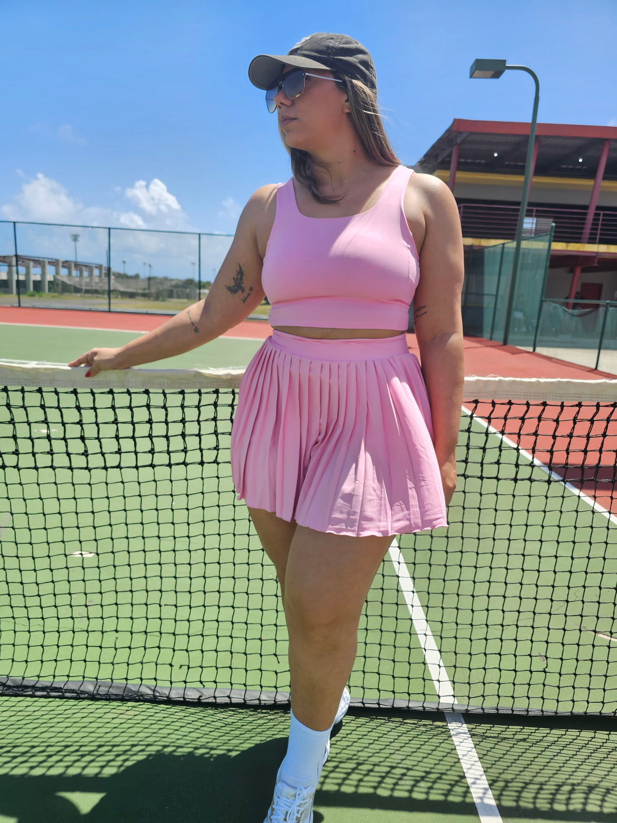 Set Falda de Tennis Rosa