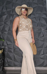 Blusa Beige Flower