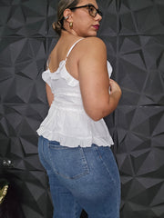 Camisa Ruffles Blanca