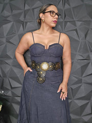 Traje Largo Denim Con Correa