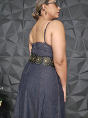 Traje Largo Denim Con Correa