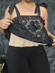 Camisa Flowers en Negra