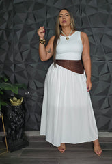 Traje largo blanco