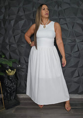Traje largo blanco