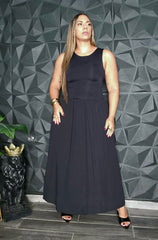 Traje largo negro