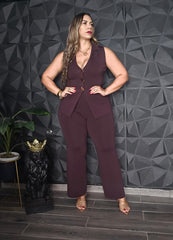 Set de Vest & Pantalón Chocolate