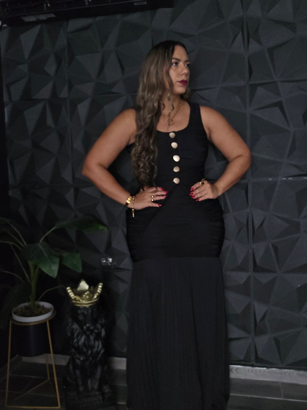 Set de falda & vest negro