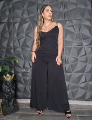 Enterizo Negro con Hebillas Doradas Línea Colombiana