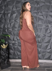 Enterizo Marrón con Hebilla Doradas Línea colombiana