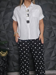 Camisa Básica Blanca Botones Silver