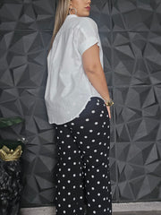 Camisa Básica Blanca Botones Silver