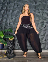 Jumpsuit Strapless Negro Aladin Strech