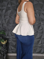 Camisa Ivory Con Correa stretch