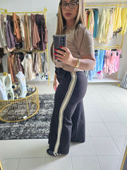 Pantalón Negro Línea Tejida Línea Colombiana Strech
