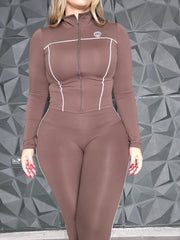 Set Activewear Marrón Jacket & Leggin