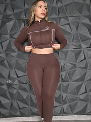 Set Activewear Marrón Jacket & Leggin