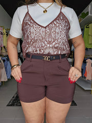 Short Café Stretch Colombiano