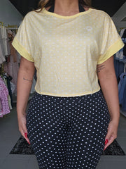 Camisa Active Amarilla Polka Dot