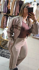 Set de Jacket Rib Camel Strech Línea Colombiana