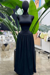 Traje largo negro