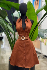 Traje corto marrón