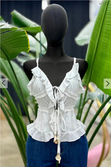 Camisa Ruffles Blanca