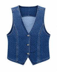 Vest Denim Azul Marino Stretch (sólo)