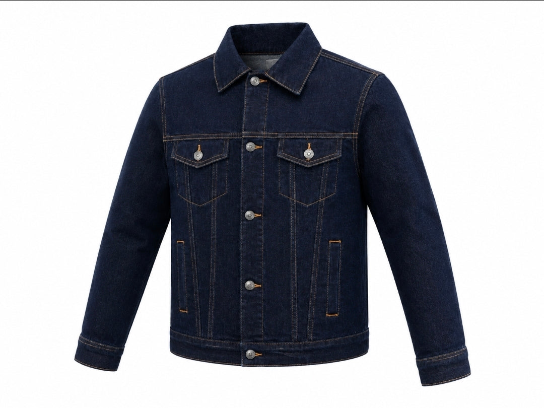 Jacket en mahón azul oscuro