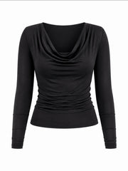 Camisa Manga Larga Spandex Negra