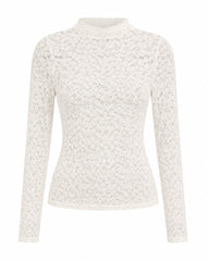 Camisa en lace blanca línea colombiana
