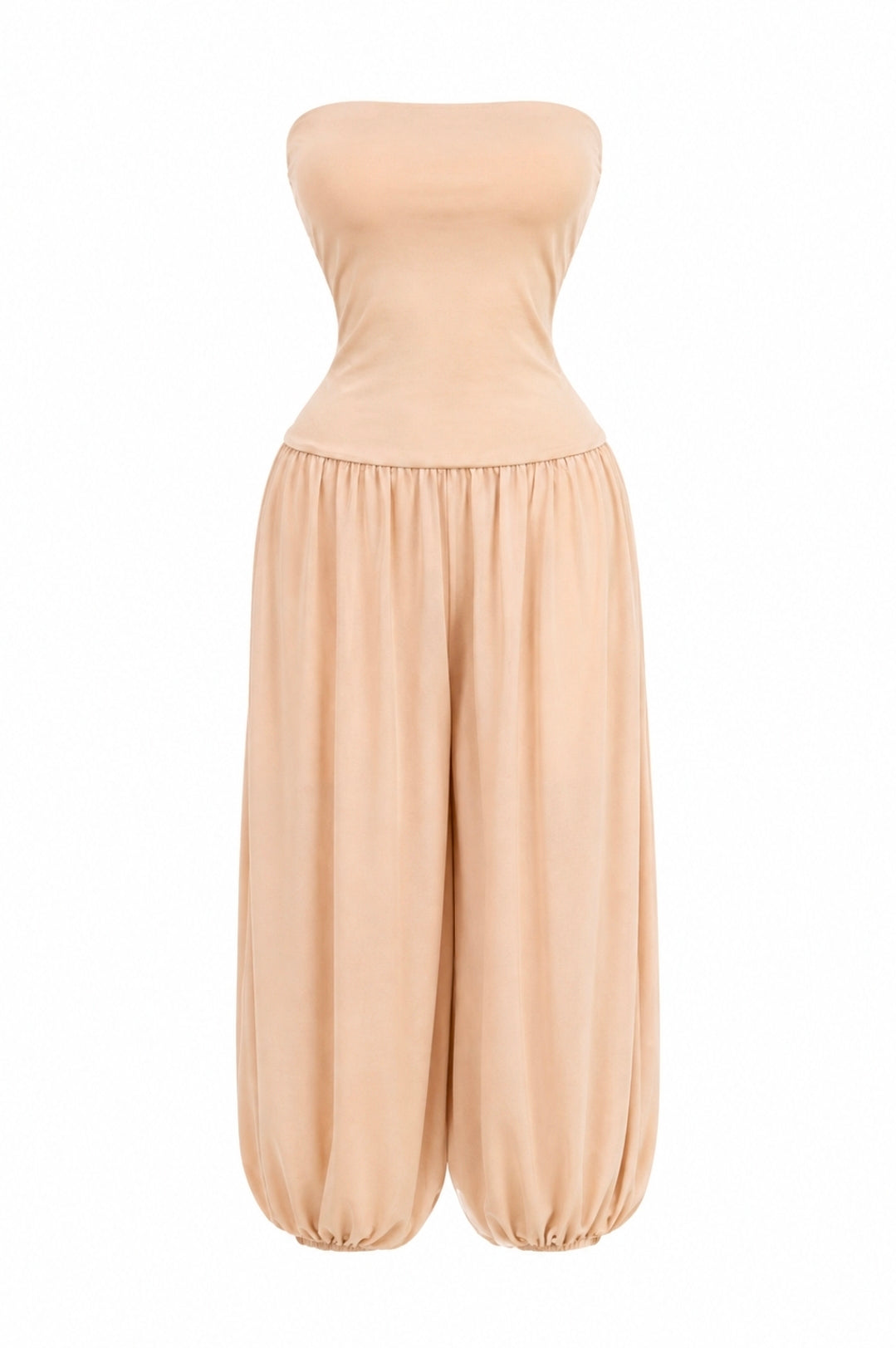 Jumpsuit Strapless Aladin Beige Strech
