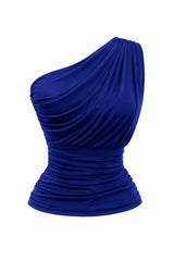 Camisa One Shoulder Expandes Azul Marino
