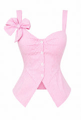 Camisa Líneas Rosa & Blancas