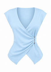 Camisa V Baby Blue