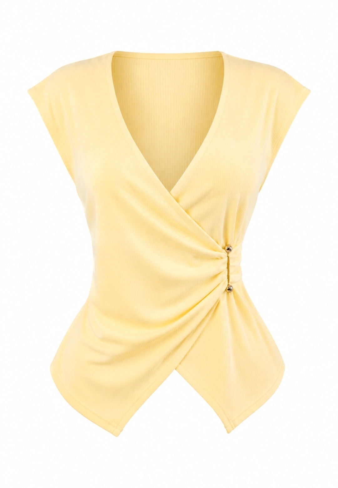 Camisa V Amarillo Mantequilla