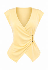 Camisa V Amarillo Mantequilla