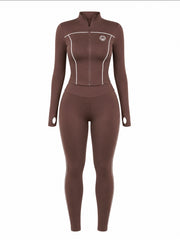Set Activewear Marrón Jacket & Leggin