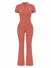 Restock Disponible Zipper Acampanado Con Bolsillos Color Marrón
