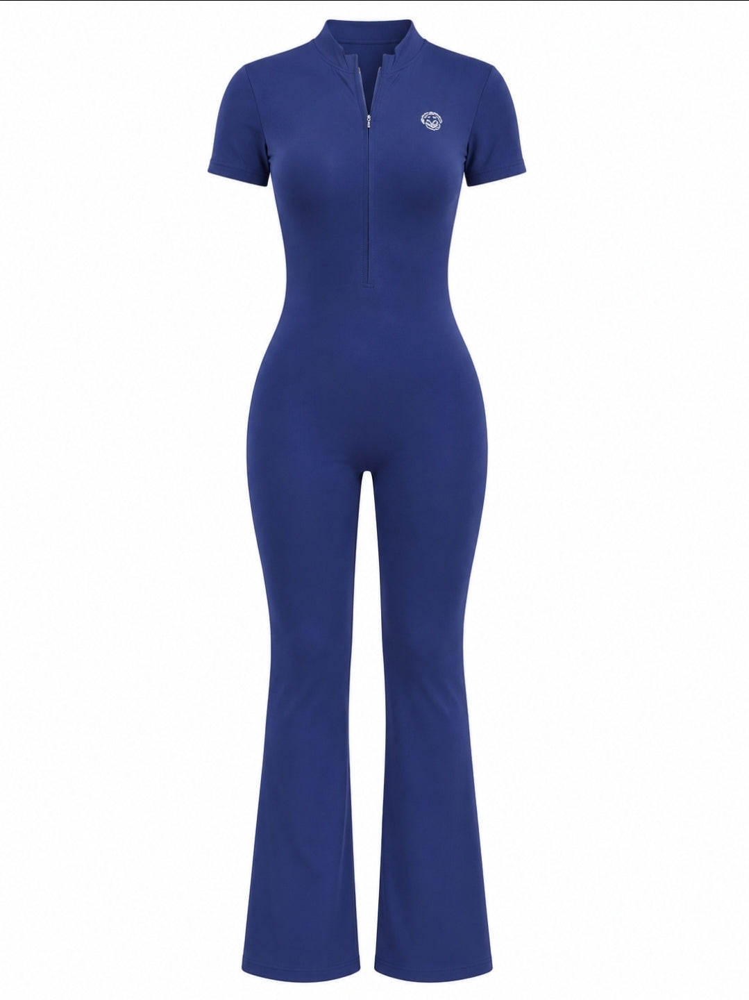 Restock Disponible Zipper Acampanado Con Bolsillos Color Azul Marino