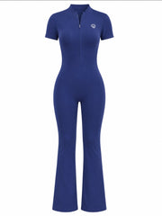Restock Disponible Zipper Acampanado Con Bolsillos Color Azul Marino