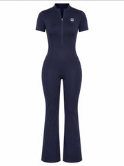 Restock Disponible Enterizo Zipper Acampanado con Bolsillos Color Negro