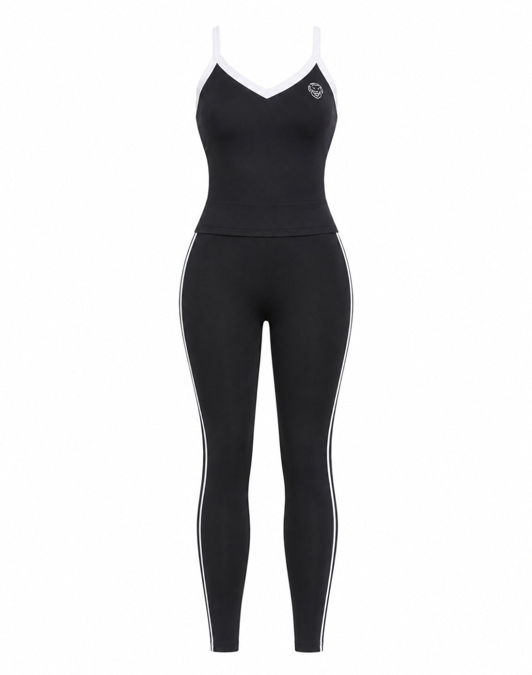 Set Activewear Leggin & Top camisilla Blanco & Negro