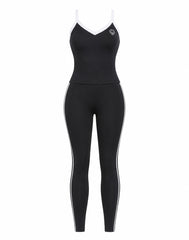 Set Activewear Leggin & Top camisilla Blanco & Negro