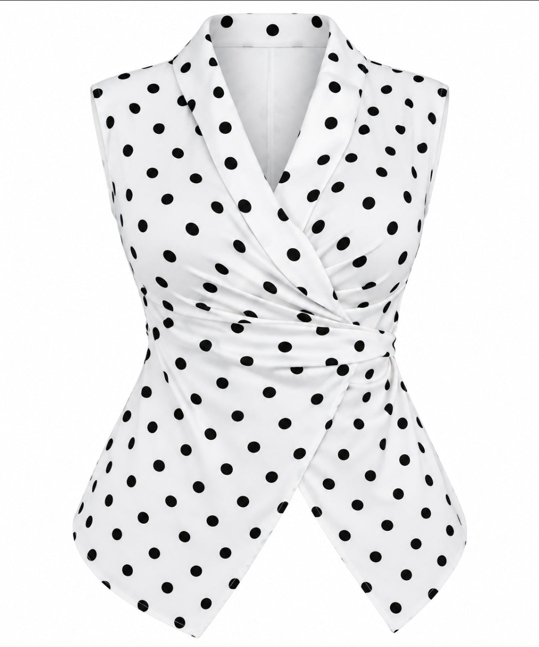 Camisa Satinada Polka Dot