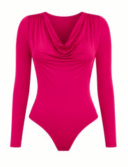 Body Manga Larga Vino tela Strech