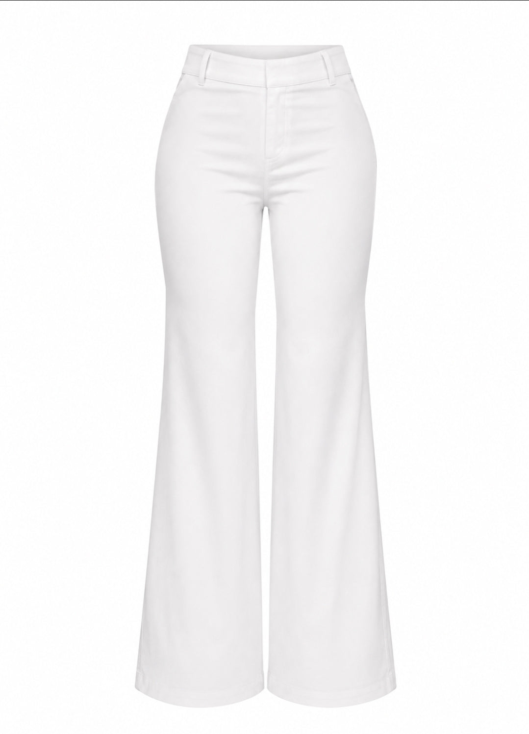 Mahón Blanco Cintura Alta Pull-On Wide Leg