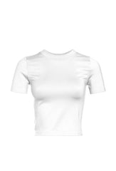 Camisa Básica Blanca Manga Corta Stretch