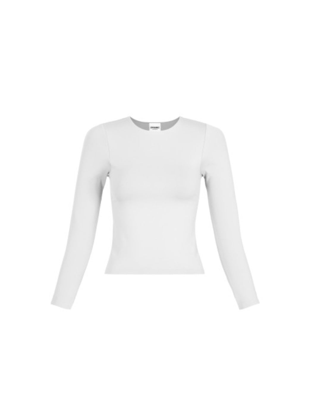 Básica Blanca Manga Larga Stretch Top